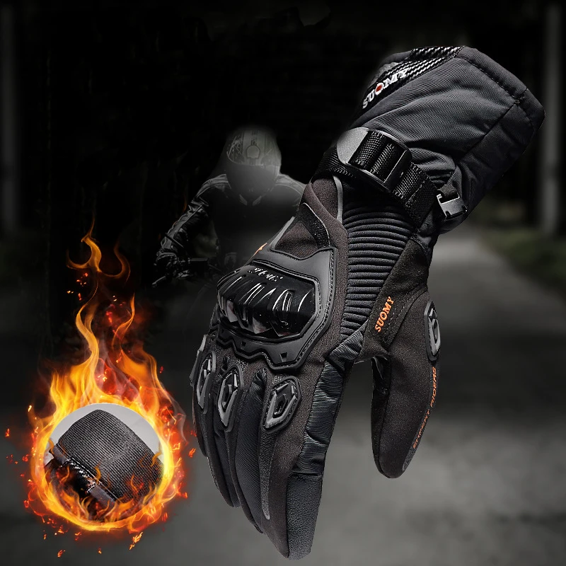 Guantes moto Luvas rcycle перчатки водонепроницаемые ветрозащитные зимние теплые сенсорный
