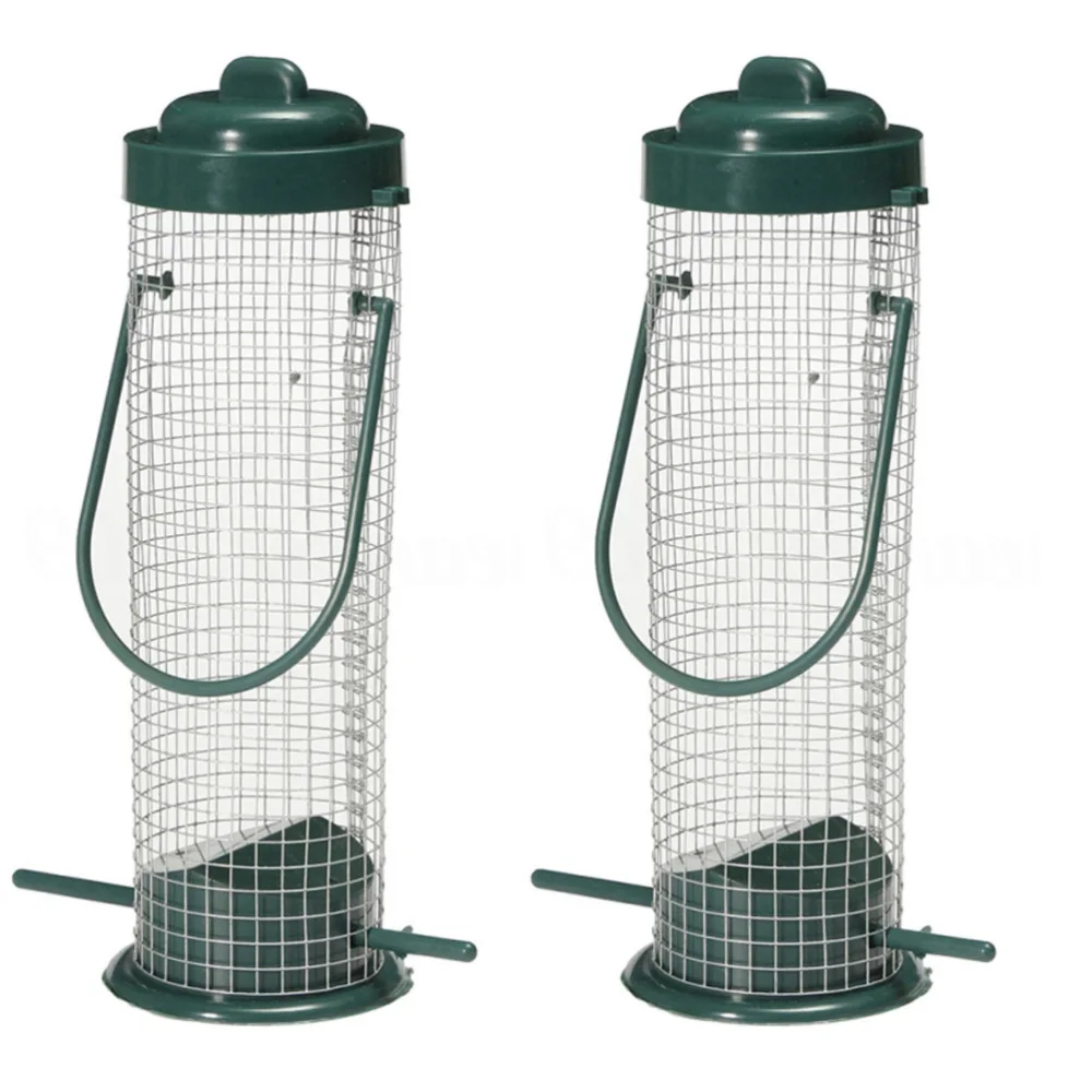 

2pcs Outdoor Bird Feeder Garden Ornament Hanging Bird Feeding Container