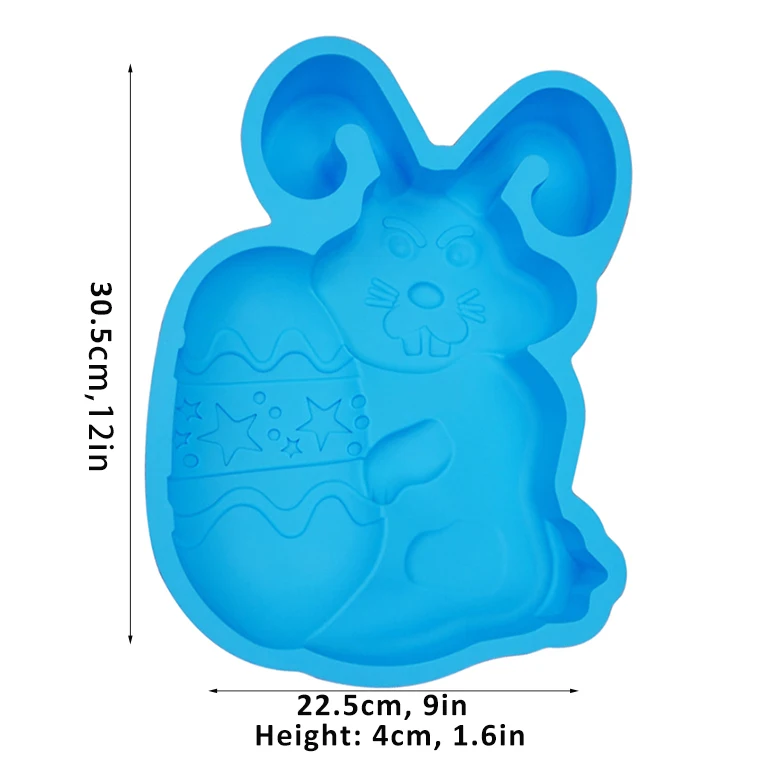 

Mousse Cake Mold Cute Easter Bunny Rabbit Egg Silicone Baking Cake Mold Dessert Tool