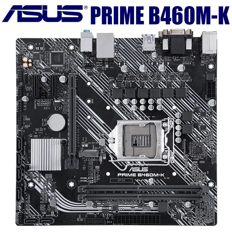 Günstig ASUS PRIME B460M-K Motherboard LGA 1150 DDR3 32GB Core I7 I5 I3 Pentium/Celeron PCI-E 3,0 Desktop PRIME B460M K Mainboard Neue