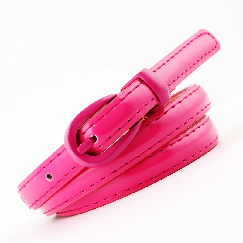 

Women's Cute Candy Colors PU Leather Thin Belt Skinny Slender Waistband Leather Belt Women Cinturon Mujer Kemer SE33