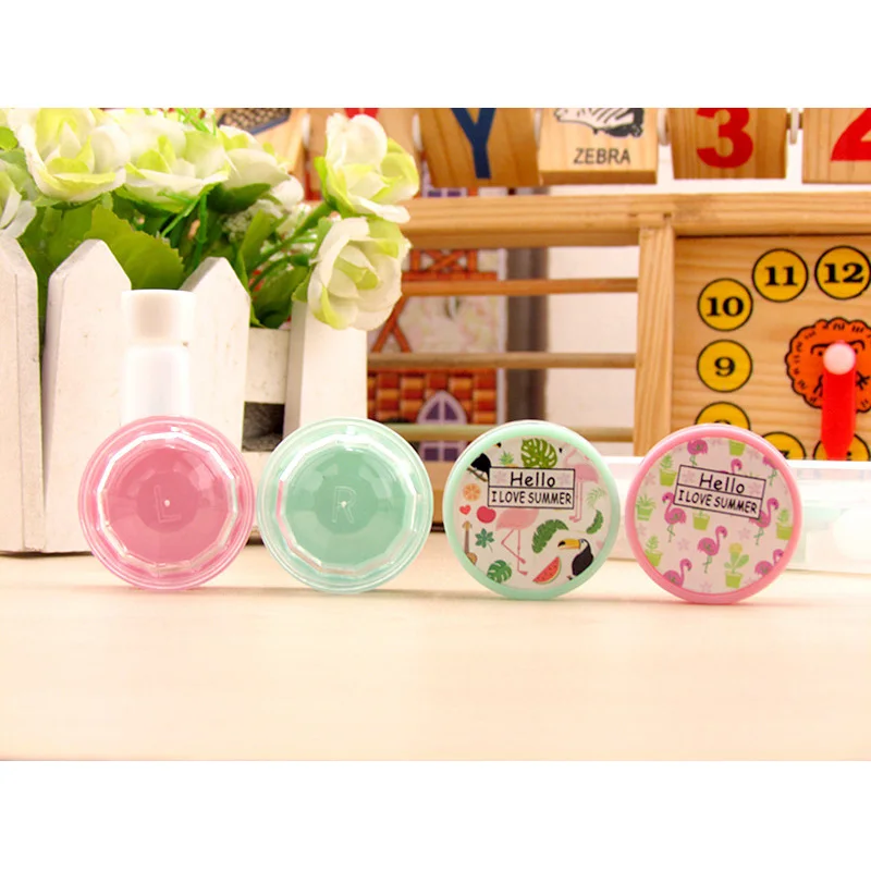 Прозрачная коробка 2 шт. двойная контейнер для хранения контактных линз милый