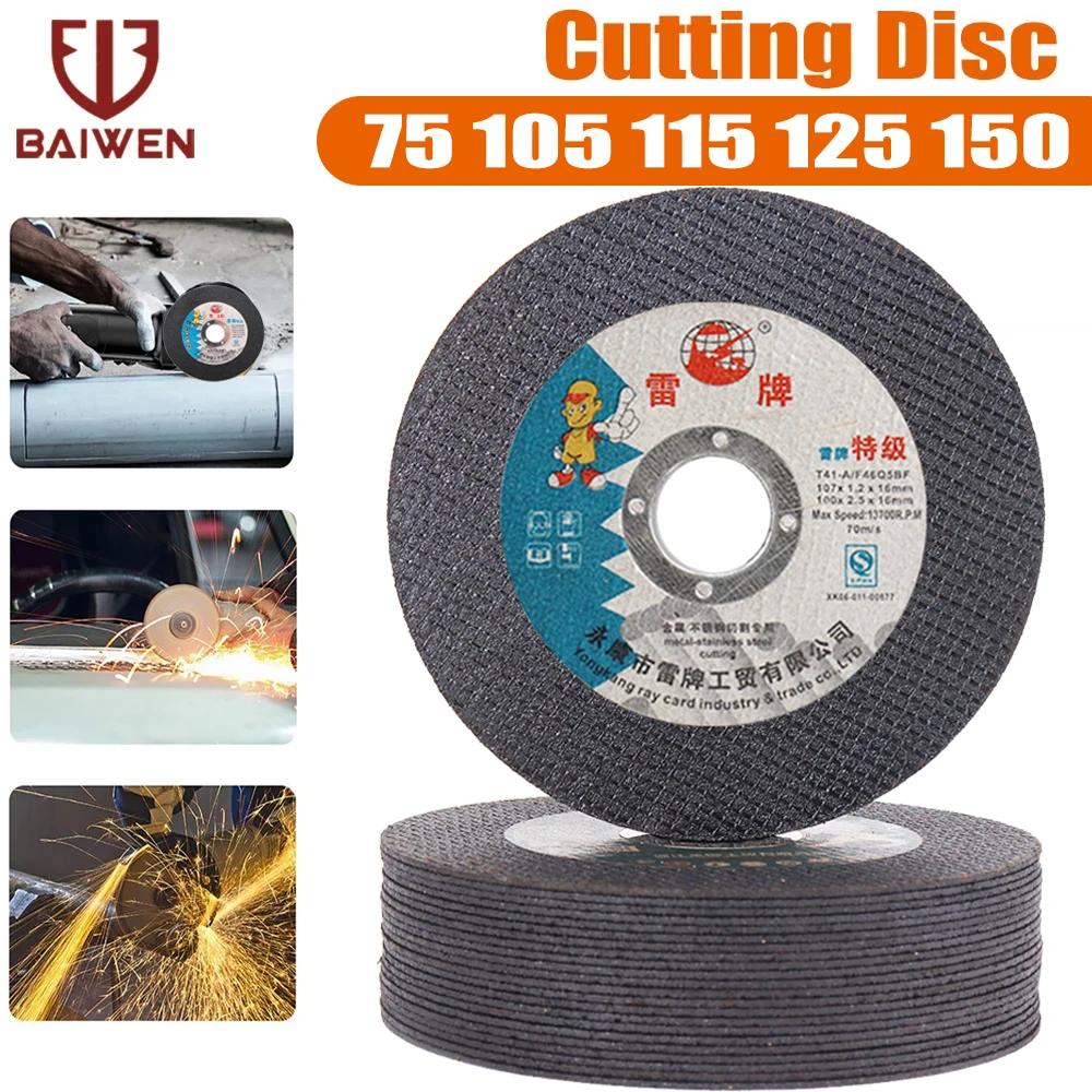 

5-50pcs Cut Off Wheel Metal Cutting Disc 75/115/125/150/180mm Fiber For Metalworking Circular Saw Blades Thicknes 1.2/1.6/3mm