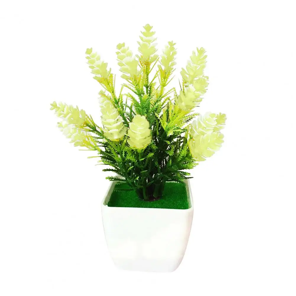 

Artificial Plants Decorative Pine Cone Pattern Plastic Lifelike Artificial Plants Bonsai for Decorating