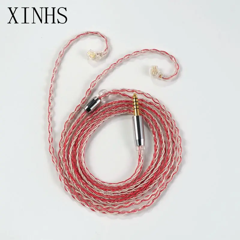 

8 Core Silver Copper Mix Braid Earphone Cable With MMCX/2PIN Connector Upgraded Cable For TRN V90 V80 V10 BA5 ST1