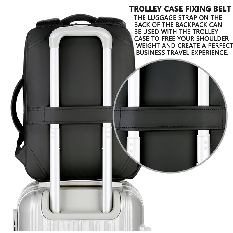 Водонепроницаемая деловая дорожная сумка с USB зарядкой многофункциональный