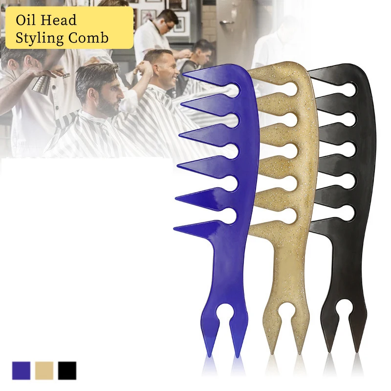 

New Barber Oil Head Aircraft Head Hair Comb Fluffy Comb High Texture Hair Fork Comb Barber Hair Styling Tools