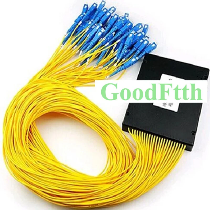 Волоконно-оптический ПЛК сплиттер муфта 1X64 SC-SC UPC SM ABS коробка GoodFtth