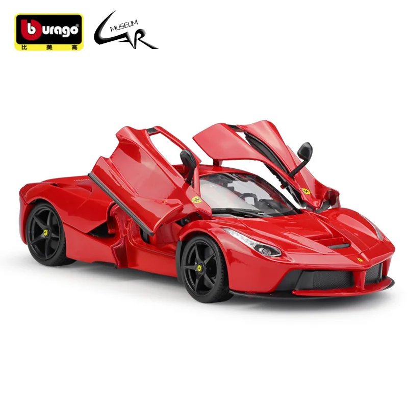 

Модель автомобиля Bburago 1:18 из сплава, гоночный Металлический Игрушечный Автомобиль, детская игрушка, подарок, коллекция Ferrari LaFerrari