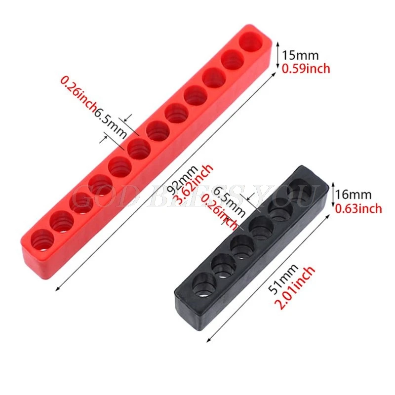 

Screwdriver 6/12 Holes Hex Shank Bit Holder Plastic Head Storage Case Tool Soft Durable Classification Household Item