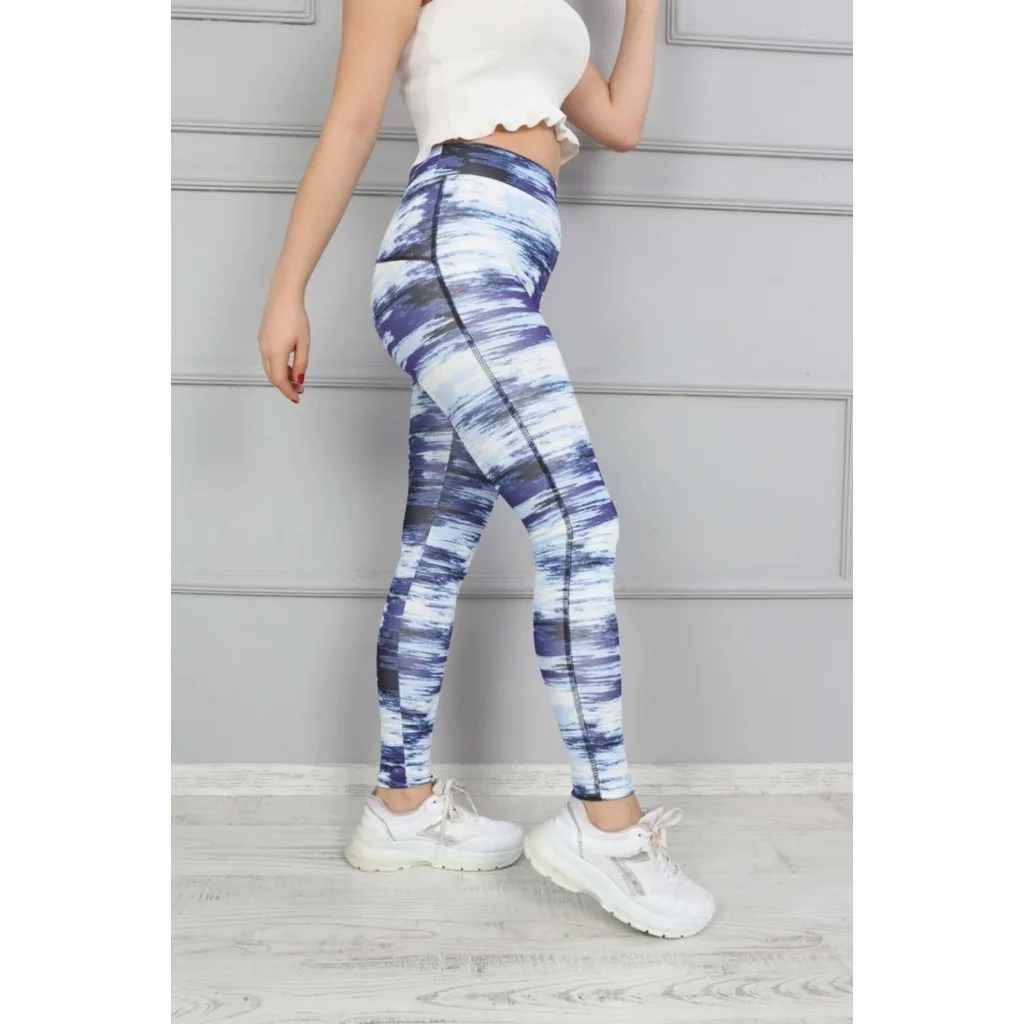 Women Multi-Color Digital Printed Fitness Leggings 100.49