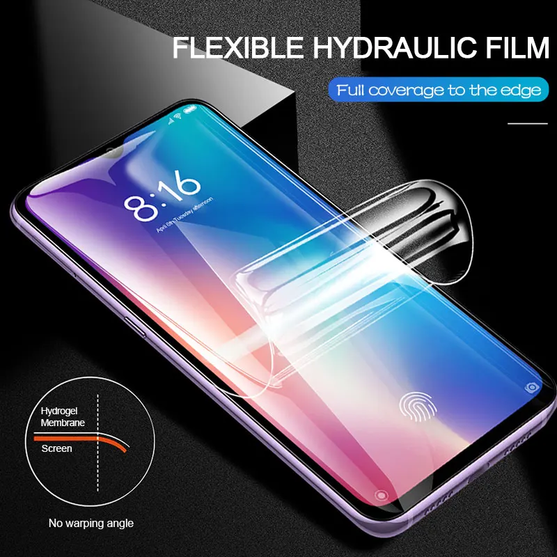 9D полное покрытие мягкая Гидрогелевая пленка для Xiaomi Redmi Note 8 7 K20 Pro GO защита экрана