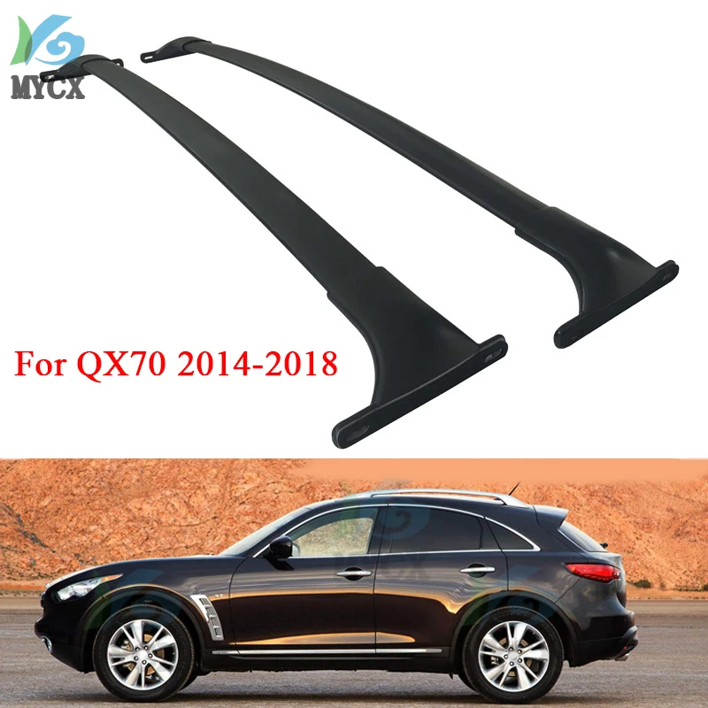 Фото Самая популярная багажник на крышу с перекладиной багажника для INFINITI QX70 2014 2015-2018 гг., модель OEM. Алюминиевый сплав. горячая распродажа №1
