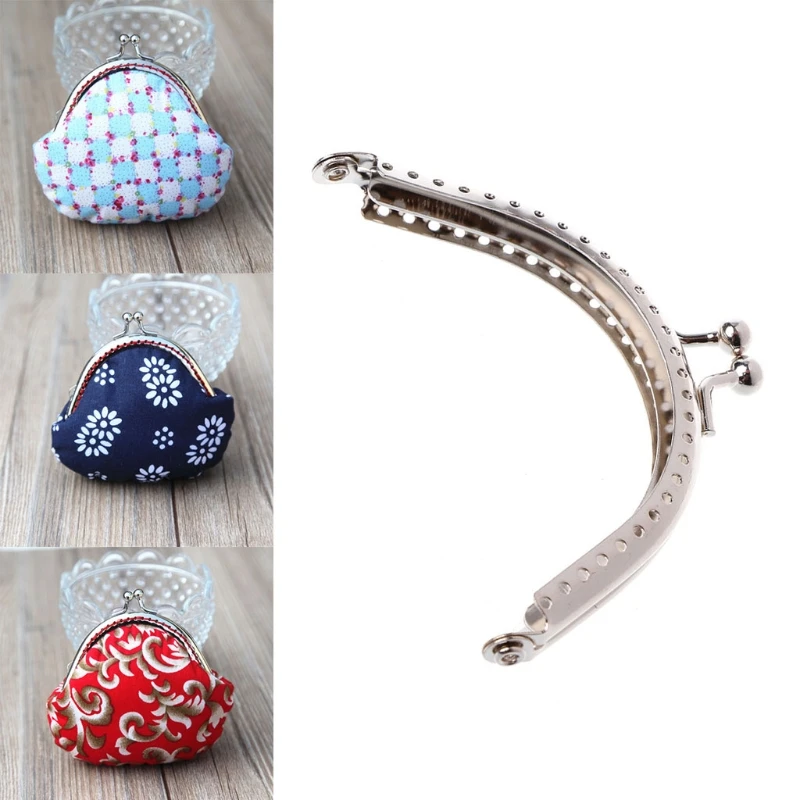 

1PC Metal Coin Purse Bag DIY Craft Frame Kiss Clasp Lock Accessories 8.5cm 62KE