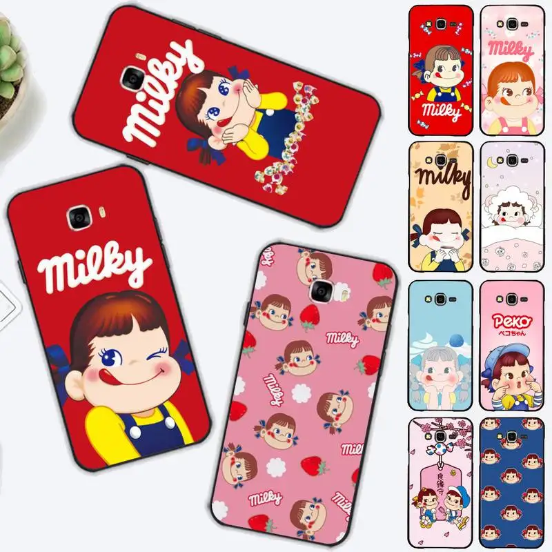

Cartoon Fujiya Peko Milky Girl Boy Phone Case for Samsung J 2 3 4 5 6 7 8 prime plus 2018 2017 2016 core