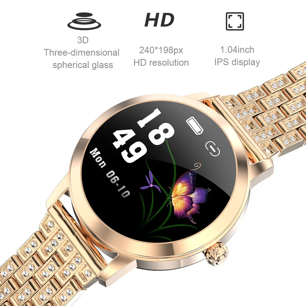 2021 Stylish Smart Watch Heart Rate BP WhatsappMessage & Call Reminder IP68 Waterproof LW10 Smartwatch Women Connect Android IOS