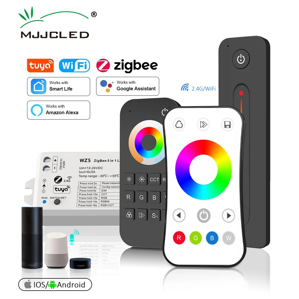 Контроллер для светодиодной ленты MJJC Tuya Zigbee контроллер 5 в 1 светодиодных лент RGB