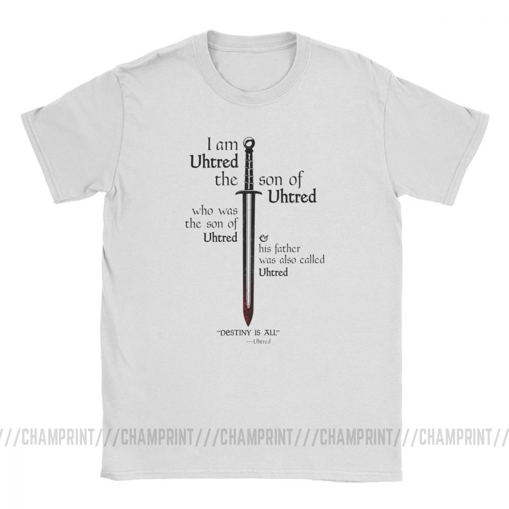 Мужская Винтажная Футболка Uhtred с коротким рукавом и круглым вырезом из хлопка |
