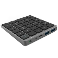 n970 wireless bluetooth numeric keypad with usb hub dual modes morefunction keys mini numpad for accounting tasks