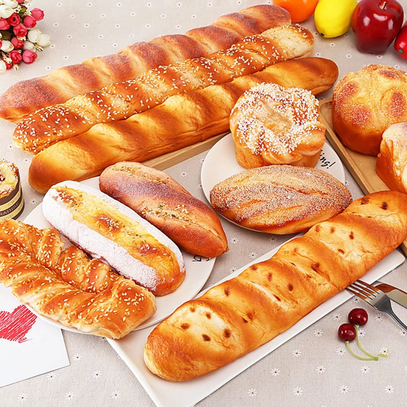 

Realistic Simulated Bread Lifelike Kitchen Decoration Ornament Props Artificial