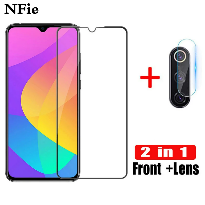 2 в 1 защитное закаленное стекло для Xiaomi mi A3 Lite CC9E 9 SE 9T полная защитная пленка на 8 A2