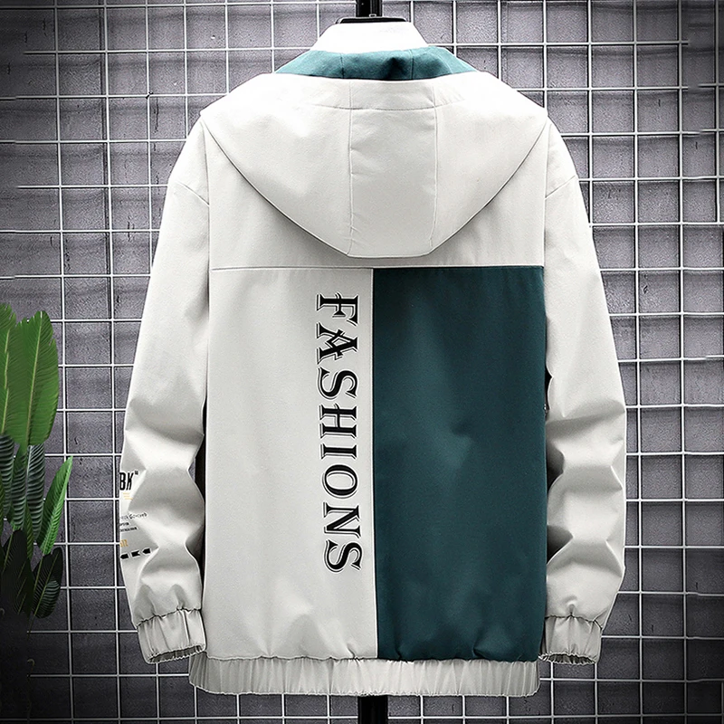 

Fashion Men Patchwork Bomber Jackets Coats 2020 Mens Japanese Streetwear Windbreaker Color Block Korean Zipper Jacket Clothes
