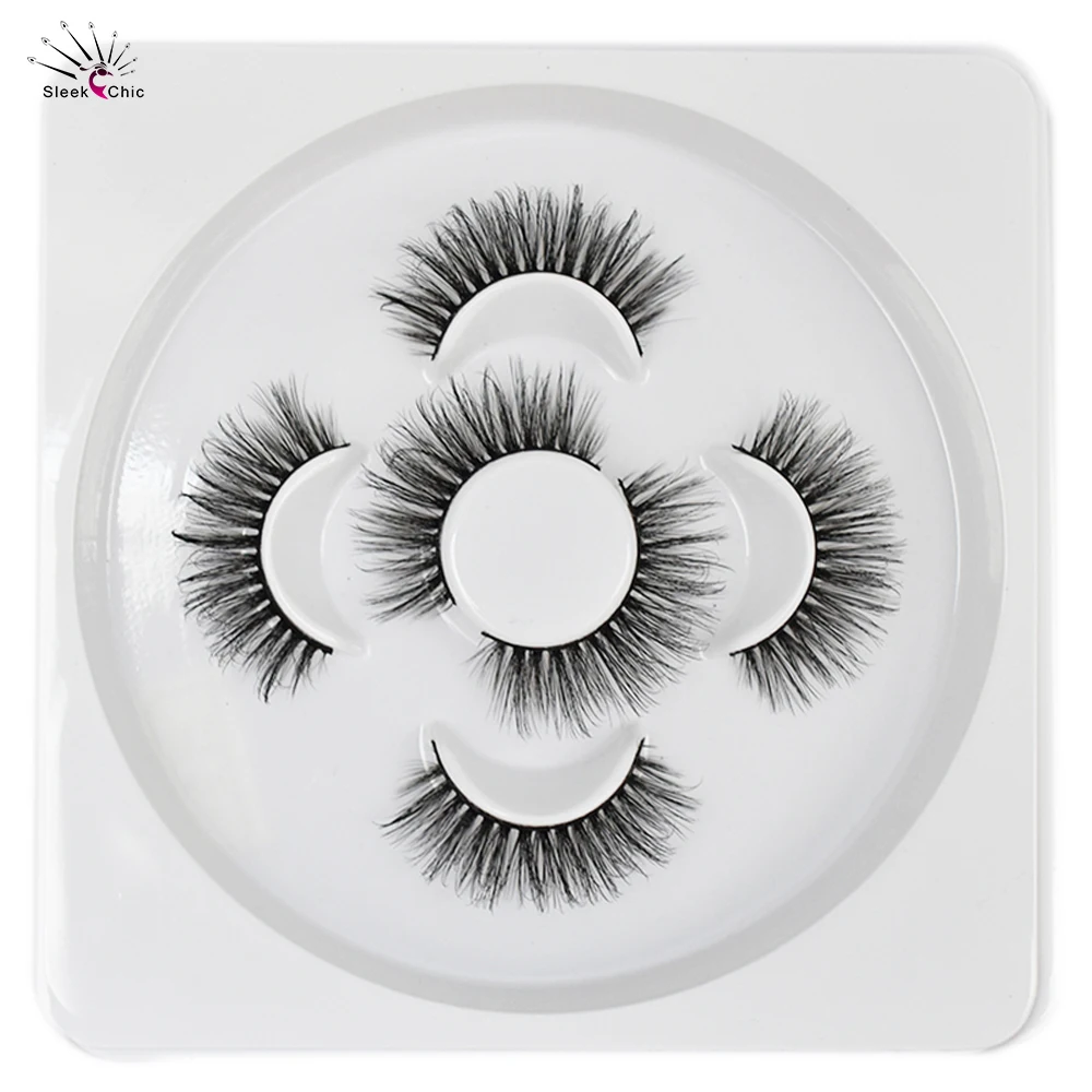 

New 3/8 Pairs Natural Long False Eyelashes Cross Thick Faux Mink Lashes Cruelty Free 3D Wispy Fake Eyelash Extension Vendors