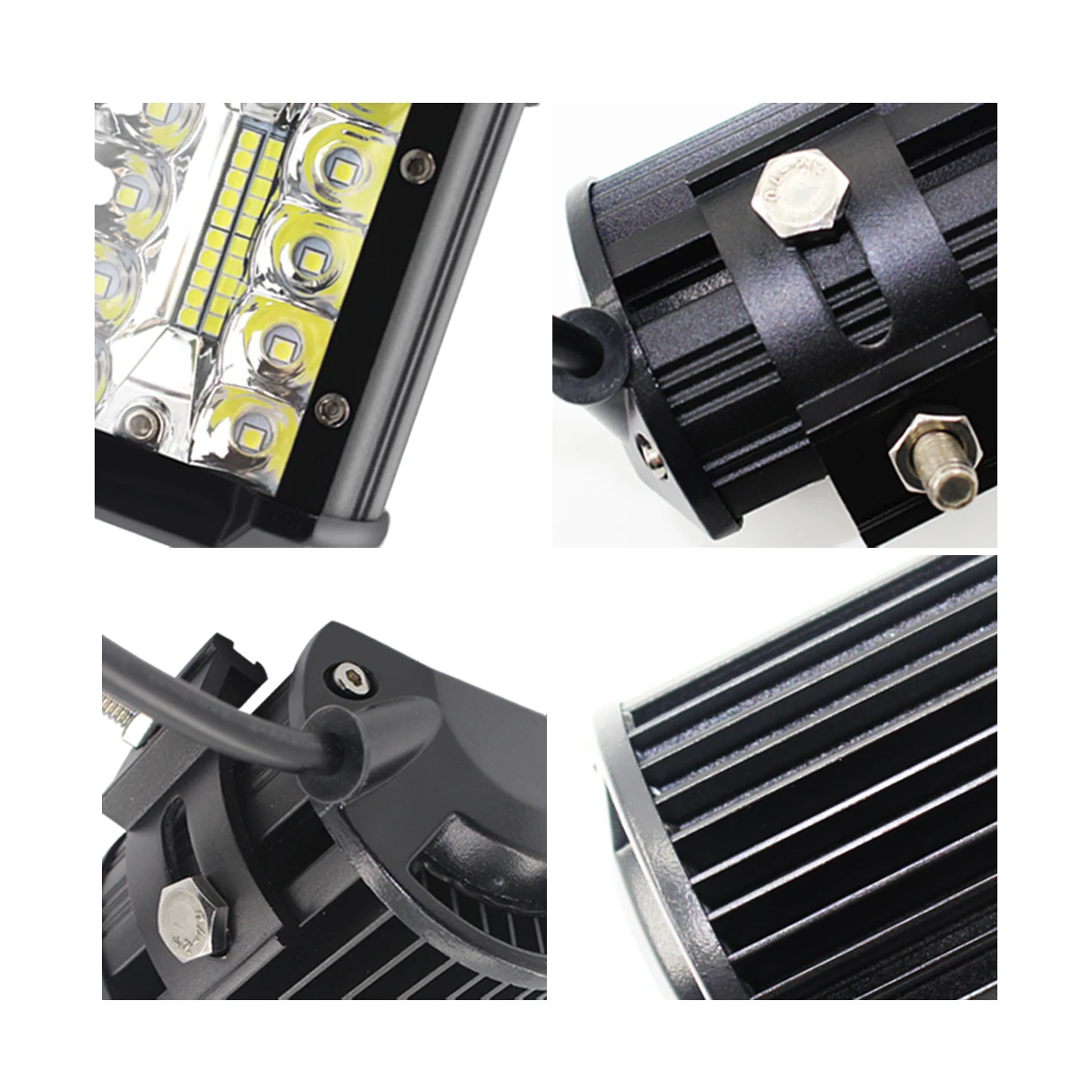 LED 60W 3 rows 4 inch spotlight floodlights driving lights OFF-Road lighting work Refitted Car led headlights | Автомобили и