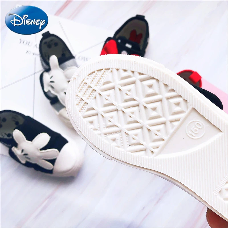 Новинка повседневная обувь для девочек с изображением Диснея парусиновая