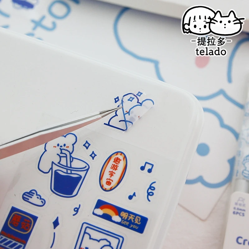 10 листов/пакет с мультяшным медведем Скрапбукинг ПВХ наклейка для DIY