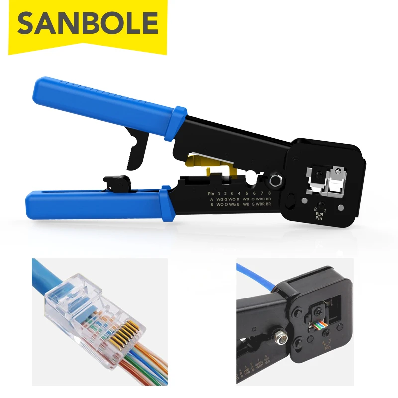 Обжимные щипцы ручной набор для сетевых инструментов Cat6 Cat5 Cat5e Rj45 Rj11 8P 6P Lan