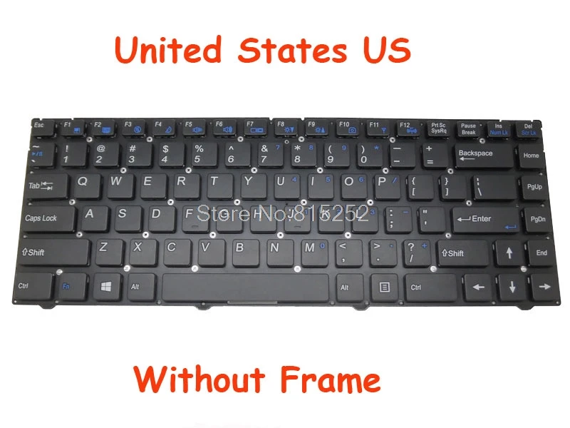Клавиатура для ноутбука CLEVO W243 MP 10F83US 430W 10F86US 430 10F88PA 10F86GB Фирменная