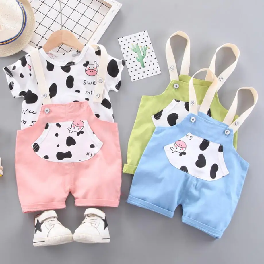 Комплекты одежды для маленьких мальчиков и девочек летний детский брючный