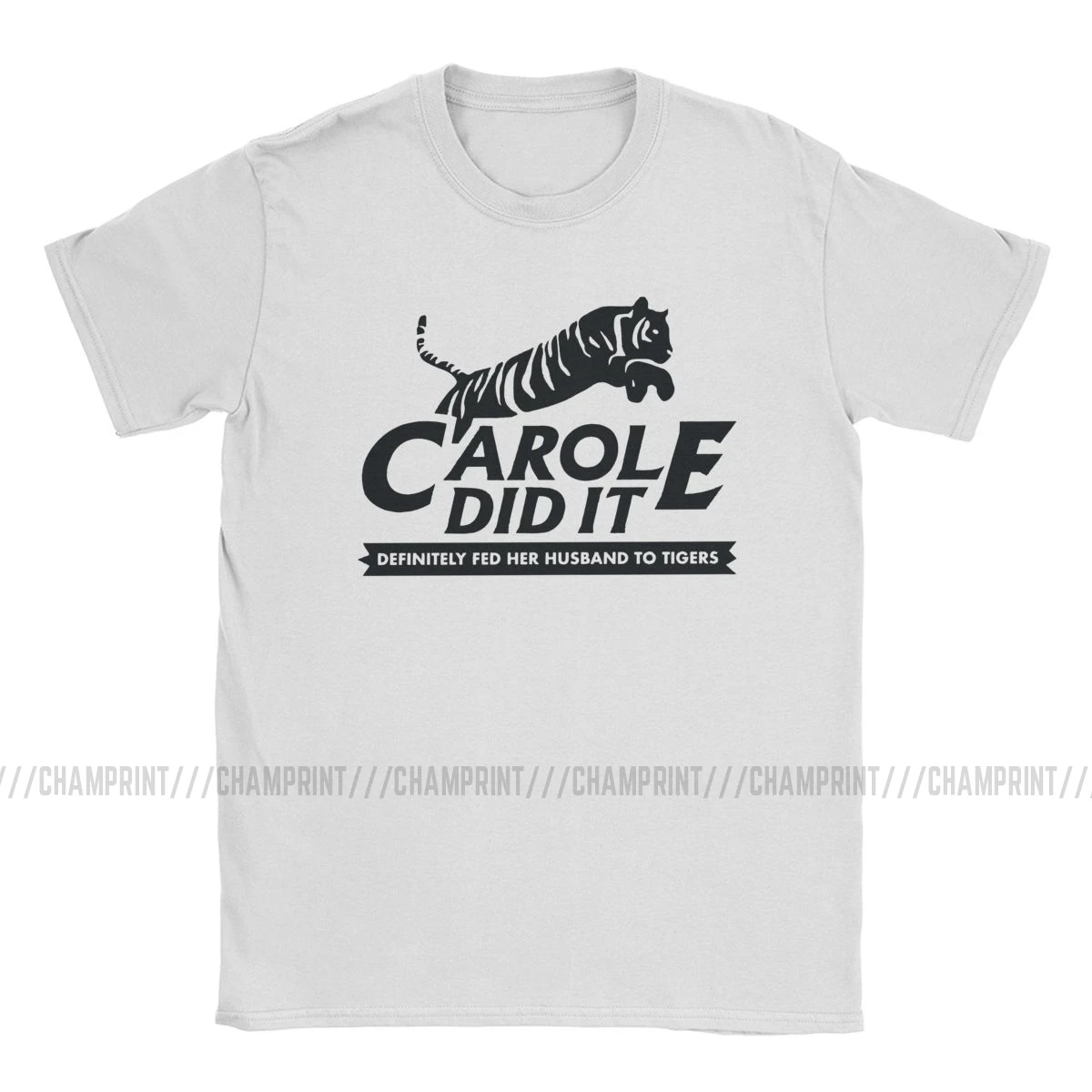 Мужские Винтажные футболки Carole Did It с тигром королем Джо экзотическими животными