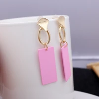 2020 fashion gold color irregular drop earrings for women brincos vintage red green white yellow earring korean female jewelry