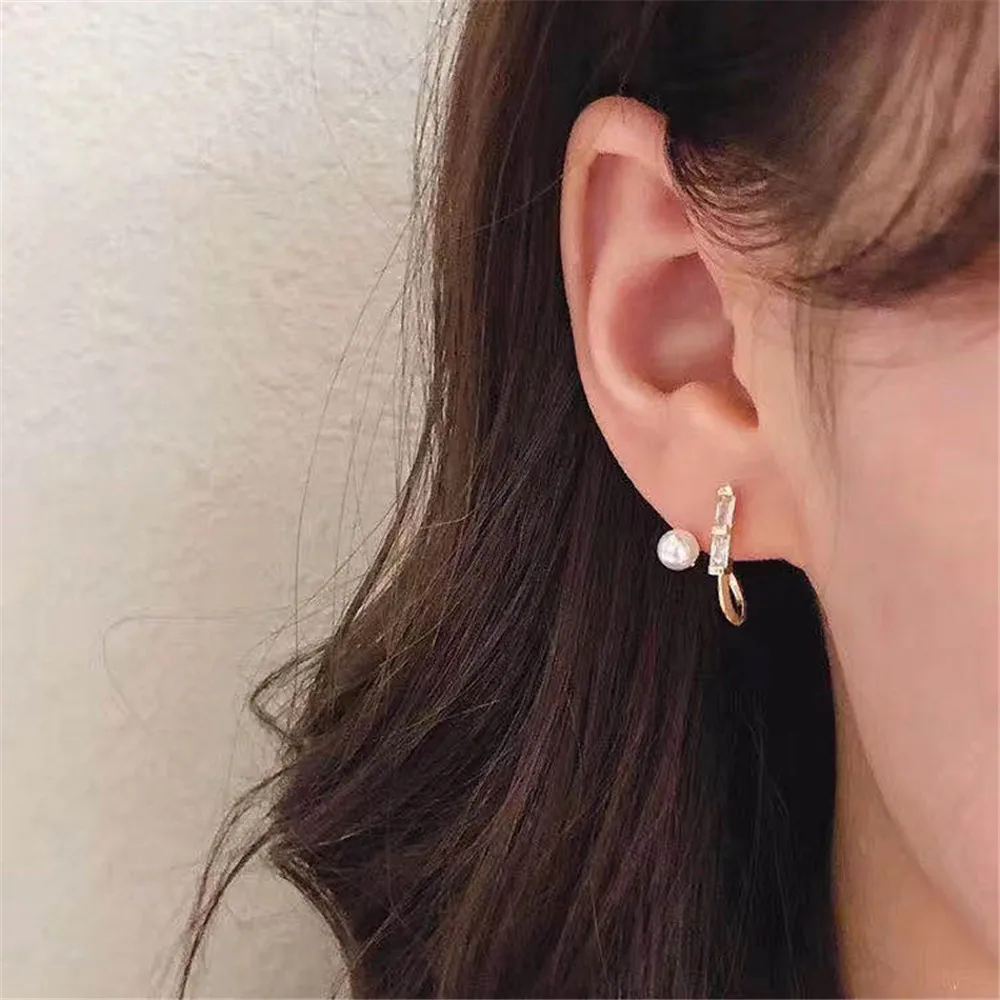 

Real Solid 925 Sterling Silver Pearl Stud Earrings Accessories Findings DIY Jewelry Ear Hook Blank Empty Support