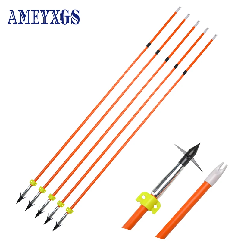 6 шт. стрельба из лука Рыбная ловля стрелы стекловолокна профессиональный