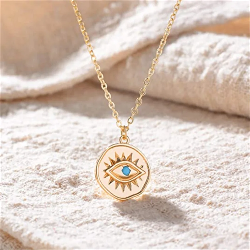 Подвеска глаз дьявола из нержавеющей стали в стиле ретро | Украшения и аксессуары