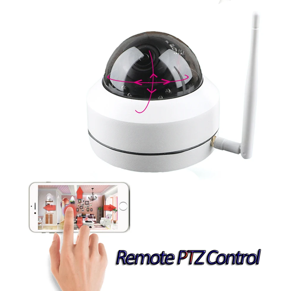 Продажа H.265 5MP Водонепроницаемая Сетевая купольная IP-камера Starlight с Wi-Fi мини-датчиком, PTZ, POE, объектив с 5-кратным увеличением 2,7-13,5 мм Sony IMX335, Camhi