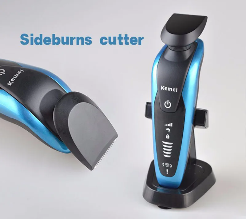Kemei электробритва с тройным плавающим лезвием триммер для носа 3 в 1
