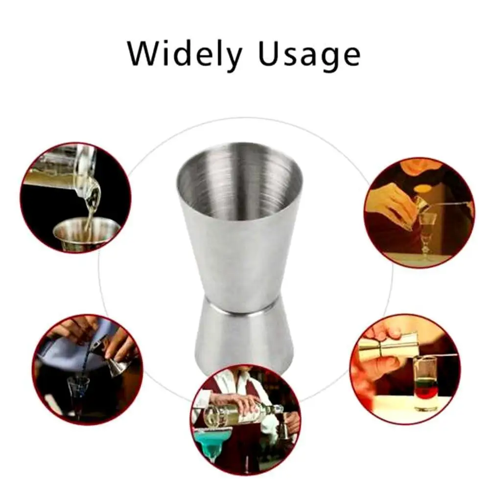 

1pcs Steel Measuring Cup 25/50ml Bar Wine Cocktail Wine Cup Measurer Shaker Mixer Bar Drink Pourers Tools Q7D2