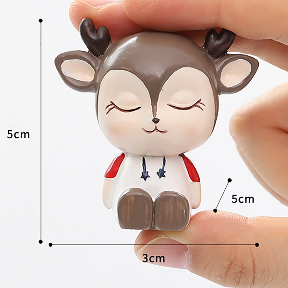 

Car Ornaments Cartoon Deer Couple Car Center Console Decorative Small Ornaments Dessert Cake Decorative Ornaments Kids Gifts