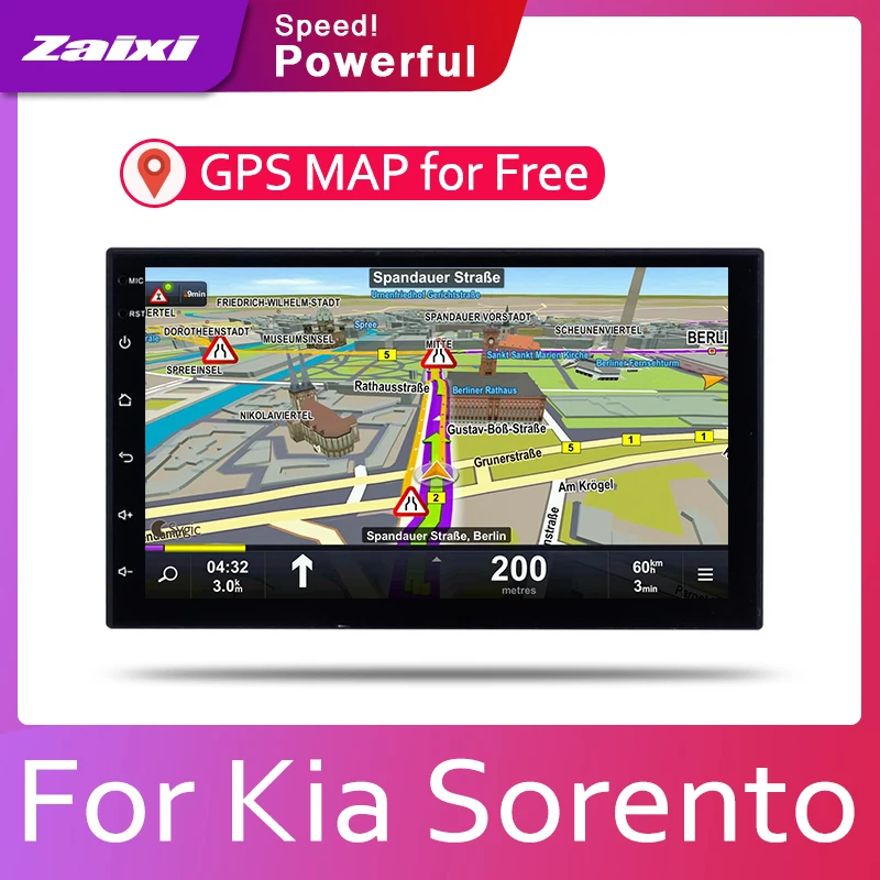 ZaiXi 7 HD 1080P IPS ЖК экран Android 8 Core для Kia Sorento 2002 ~ 2009 автомобильное радио BT 3G4G WIFI AUX USB GPS