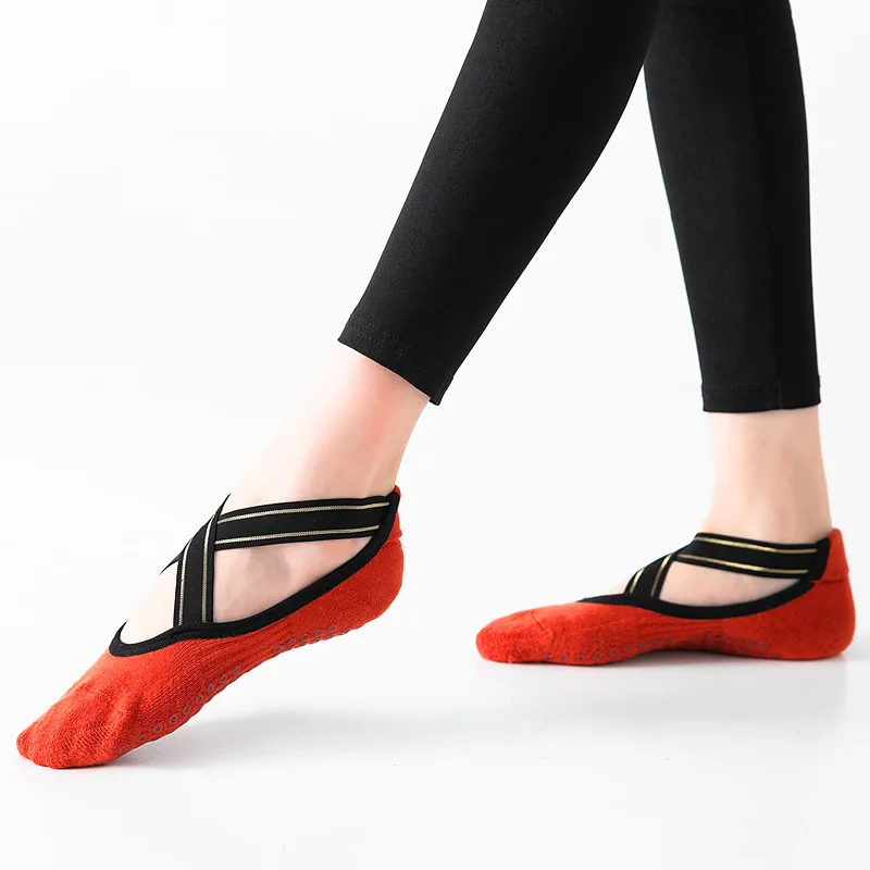 

2020 высококачественные бандажные носки для йоги, нескользящие носки для пилатеса, дышащие быстросохнущие танцевальные носки с открытой спи...