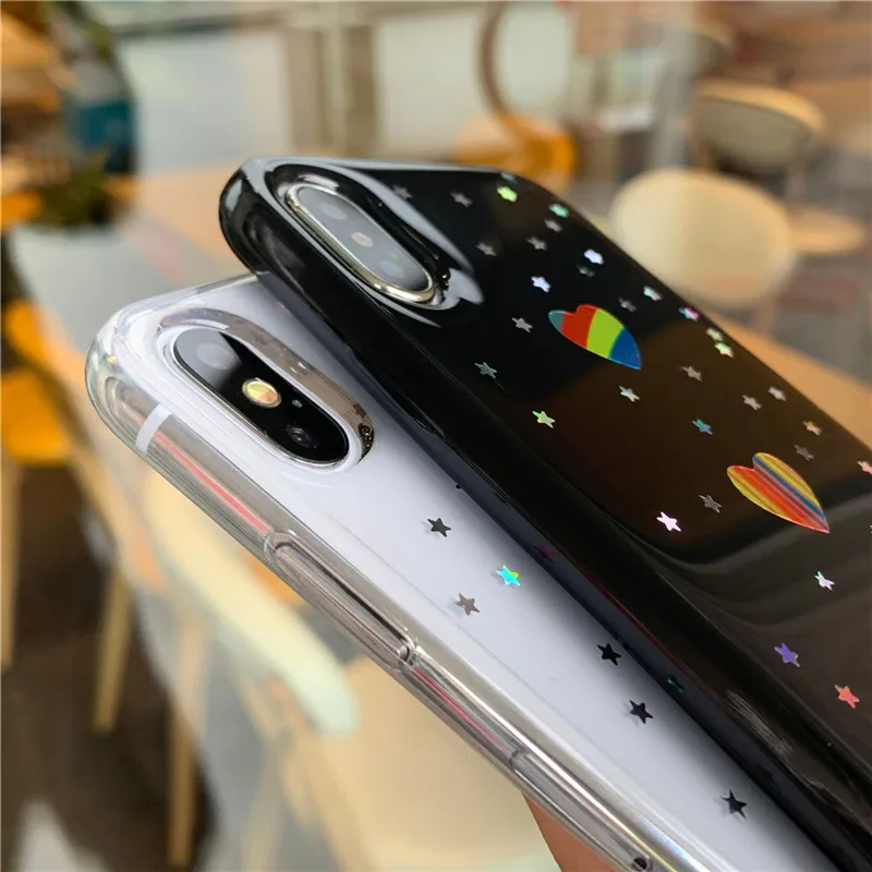 Для Xiaomi Mi Note 10 Pro Чехол радужной расцветки с узором из сердечек костюм чехол для