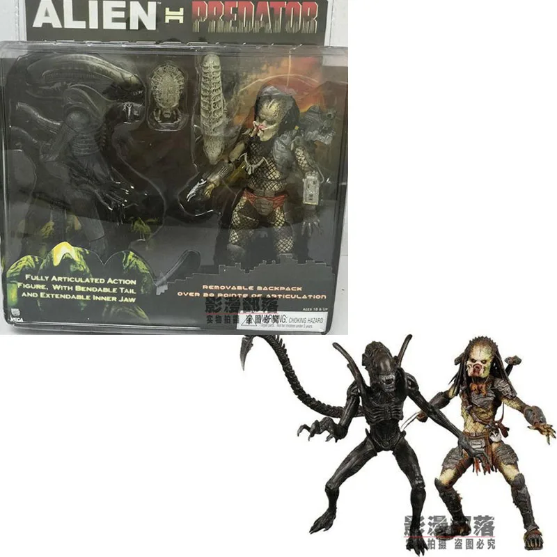 

Bandai 7 Inch Alien VS Predators Action Figure Toys Set Cartoon Aliens Monsters Model Toys Collectible Predators Figure Dolls