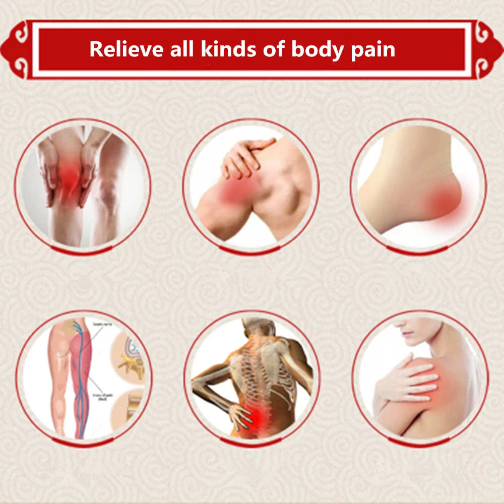 

AICHUN Wild Cordyceps sinensis Acesodyne Cold Compress Rheumatism Lumbago Knee Trauma Body Creams 8Pcs/Bag Best Effect