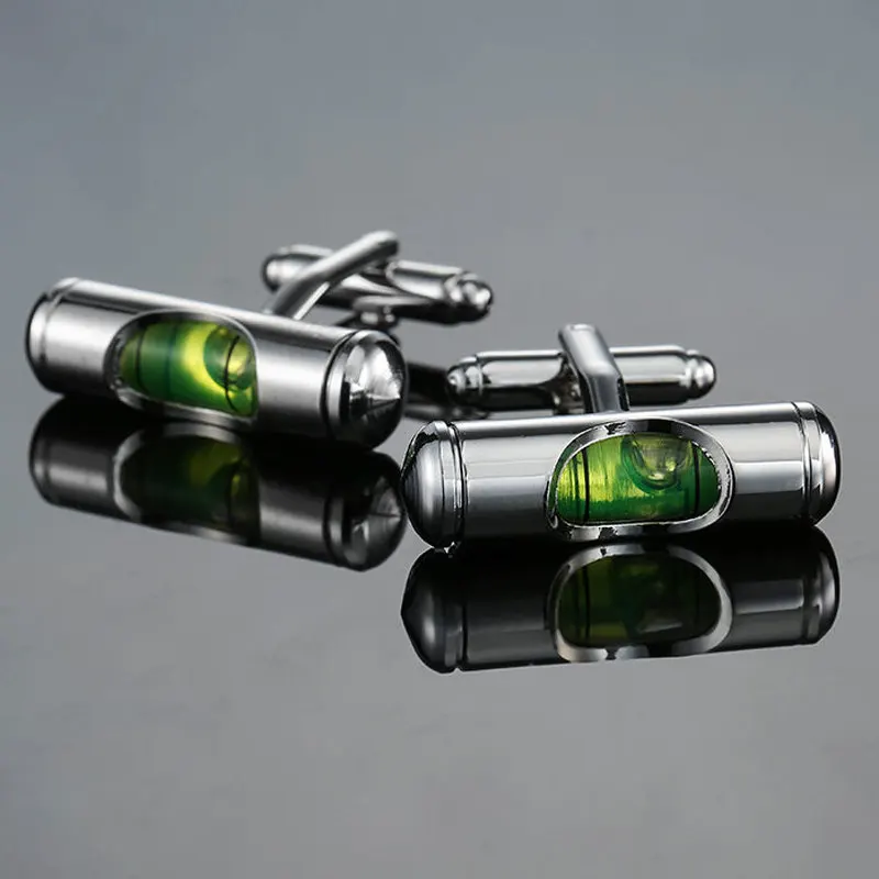 

AS399 Высокое качество запонки "уровень" Новые Модные ювелирные изделия черного цвета с металлической запонки, запонки для мужских Свадебный ...