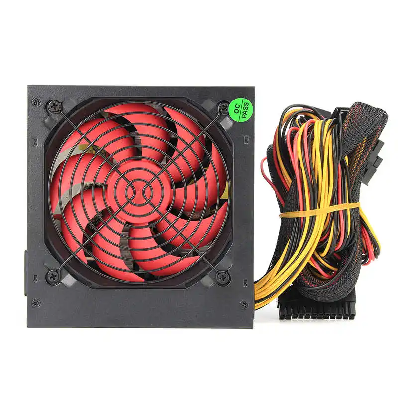 800 Вт тихий вентилятор 120 мм ATX 12 В 4pin блок питания для ПК модульный SLI с подсветкой