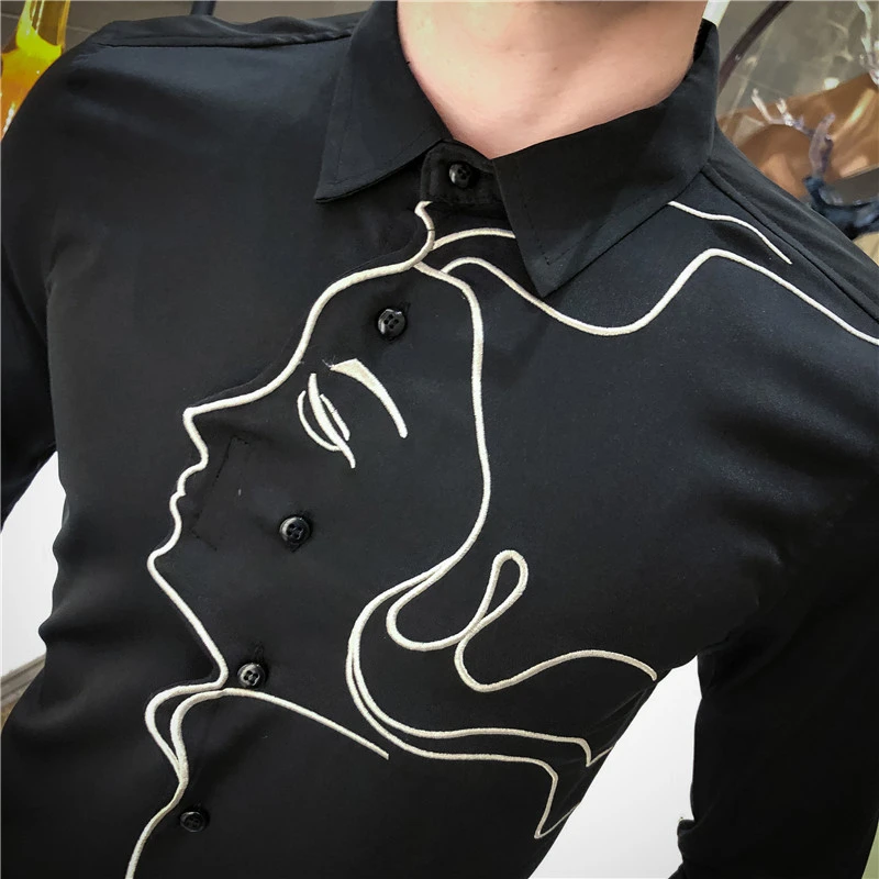 Роскошная Однотонная рубашка Chemise Homme Camisa Masculina 2020 Social мужская приталенная